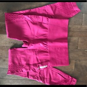 GymShark berry red Energy seamless leggings